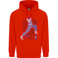 Yoga Pilates Now Wine Later Funny Alcohol Mens 80% Cotton Hoodie Bright Red