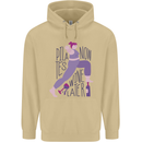 Yoga Pilates Now Wine Later Funny Alcohol Mens 80% Cotton Hoodie Sand