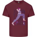 Yoga Pilates Now Wine Later Funny Alcohol Mens Cotton T-Shirt Tee Top Maroon