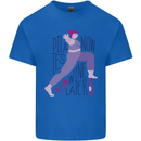 Yoga Pilates Now Wine Later Funny Alcohol Mens Cotton T-Shirt Tee Top Royal Blue