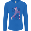 Yoga Pilates Now Wine Later Funny Alcohol Mens Long Sleeve T-Shirt Royal Blue