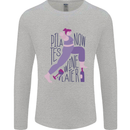 Yoga Pilates Now Wine Later Funny Alcohol Mens Long Sleeve T-Shirt Sports Grey