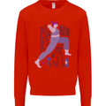 Yoga Pilates Now Wine Later Funny Alcohol Mens Sweatshirt Jumper Bright Red