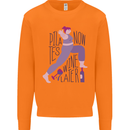 Yoga Pilates Now Wine Later Funny Alcohol Mens Sweatshirt Jumper Orange