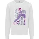 Yoga Pilates Now Wine Later Funny Alcohol Mens Sweatshirt Jumper White