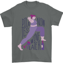 Yoga Pilates Now Wine Later Funny Alcohol Mens T-Shirt 100% Cotton Charcoal