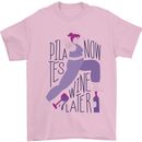 Yoga Pilates Now Wine Later Funny Alcohol Mens T-Shirt 100% Cotton Light Pink