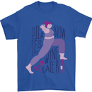 Yoga Pilates Now Wine Later Funny Alcohol Mens T-Shirt 100% Cotton Royal Blue