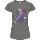 Yoga Pilates Now Wine Later Funny Alcohol Womens Petite Cut T-Shirt Charcoal