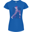 Yoga Pilates Now Wine Later Funny Alcohol Womens Petite Cut T-Shirt Royal Blue