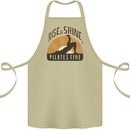 Yoga Rise and Shine Pilates Time Funny Cotton Apron 100% Organic Khaki
