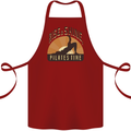 Yoga Rise and Shine Pilates Time Funny Cotton Apron 100% Organic Maroon