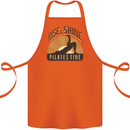 Yoga Rise and Shine Pilates Time Funny Cotton Apron 100% Organic Orange