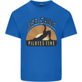 Yoga Rise and Shine Pilates Time Funny Kids T-Shirt Childrens Royal Blue