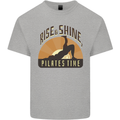Yoga Rise and Shine Pilates Time Funny Kids T-Shirt Childrens Sports Grey