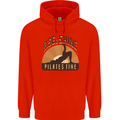 Yoga Rise and Shine Pilates Time Funny Mens 80% Cotton Hoodie Bright Red