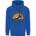 Yoga Rise and Shine Pilates Time Funny Mens 80% Cotton Hoodie Royal Blue