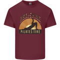Yoga Rise and Shine Pilates Time Funny Mens Cotton T-Shirt Tee Top Maroon