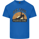 Yoga Rise and Shine Pilates Time Funny Mens Cotton T-Shirt Tee Top Royal Blue