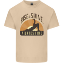 Yoga Rise and Shine Pilates Time Funny Mens Cotton T-Shirt Tee Top Sand