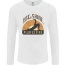 Yoga Rise and Shine Pilates Time Funny Mens Long Sleeve T-Shirt White