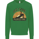 Yoga Rise and Shine Pilates Time Funny Mens Sweatshirt Jumper Irish Green