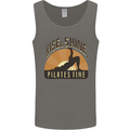Yoga Rise and Shine Pilates Time Funny Mens Vest Tank Top Charcoal