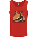 Yoga Rise and Shine Pilates Time Funny Mens Vest Tank Top Red
