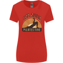 Yoga Rise and Shine Pilates Time Funny Womens Wider Cut T-Shirt Red