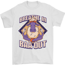Yoga Sheep Breath in Baa Out Funny Mens T-Shirt 100% Cotton White