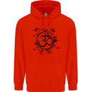 Yoga Symbol Sketch Meditation Childrens Kids Hoodie Bright Red