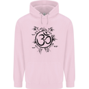 Yoga Symbol Sketch Meditation Childrens Kids Hoodie Light Pink