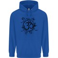 Yoga Symbol Sketch Meditation Childrens Kids Hoodie Royal Blue
