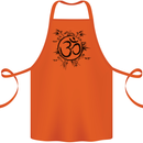 Yoga Symbol Sketch Meditation Cotton Apron 100% Organic Orange