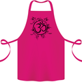 Yoga Symbol Sketch Meditation Cotton Apron 100% Organic Pink