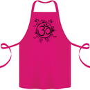 Yoga Symbol Sketch Meditation Cotton Apron 100% Organic Pink