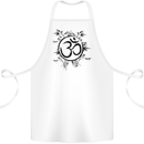 Yoga Symbol Sketch Meditation Cotton Apron 100% Organic White