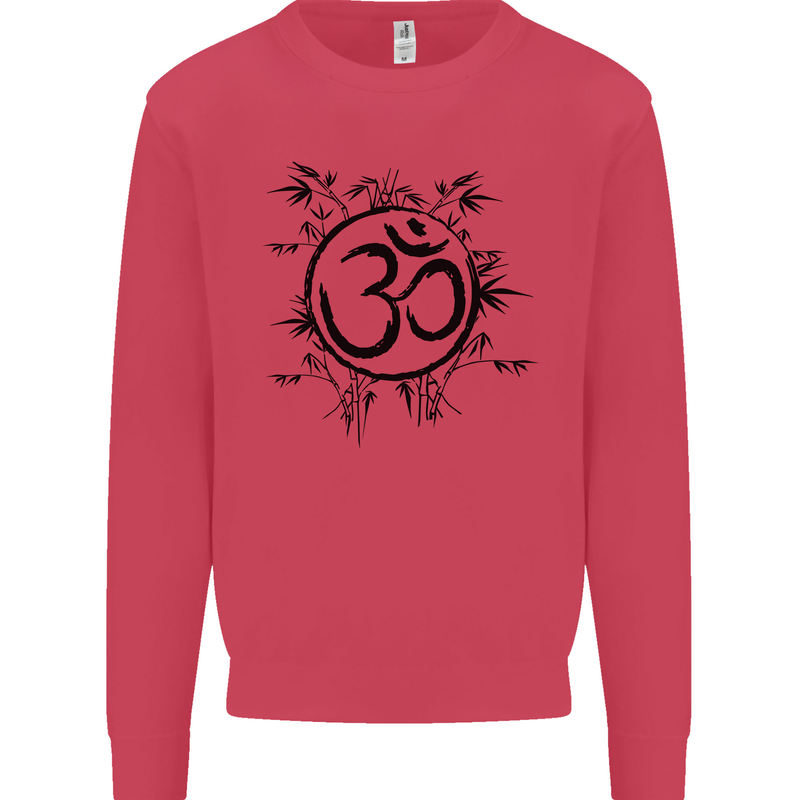 Yoga Symbol Sketch Meditation Kids Sweatshirt Jumper Heliconia