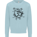 Yoga Symbol Sketch Meditation Kids Sweatshirt Jumper Light Blue