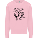 Yoga Symbol Sketch Meditation Kids Sweatshirt Jumper Light Pink