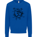 Yoga Symbol Sketch Meditation Kids Sweatshirt Jumper Royal Blue