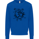 Yoga Symbol Sketch Meditation Kids Sweatshirt Jumper Royal Blue