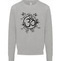 Yoga Symbol Sketch Meditation Kids Sweatshirt Jumper Sports Grey