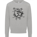 Yoga Symbol Sketch Meditation Kids Sweatshirt Jumper Sports Grey