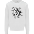 Yoga Symbol Sketch Meditation Kids Sweatshirt Jumper White