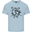 Yoga Symbol Sketch Meditation Kids T-Shirt Childrens Light Blue