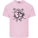 Yoga Symbol Sketch Meditation Kids T-Shirt Childrens Light Pink