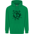 Yoga Symbol Sketch Meditation Mens 80% Cotton Hoodie Irish Green