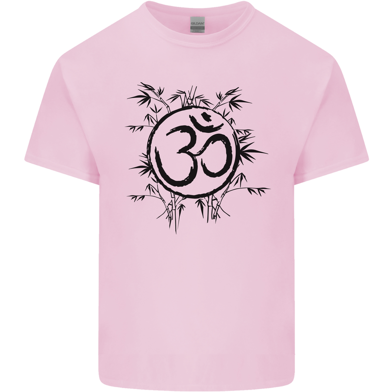 Yoga Symbol Sketch Meditation Mens Cotton T-Shirt Tee Top Light Pink