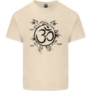 Yoga Symbol Sketch Meditation Mens Cotton T-Shirt Tee Top Natural